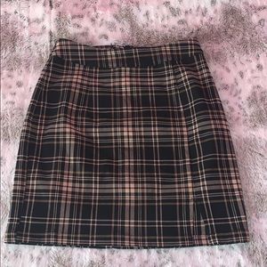 Garage plaid mini skirt